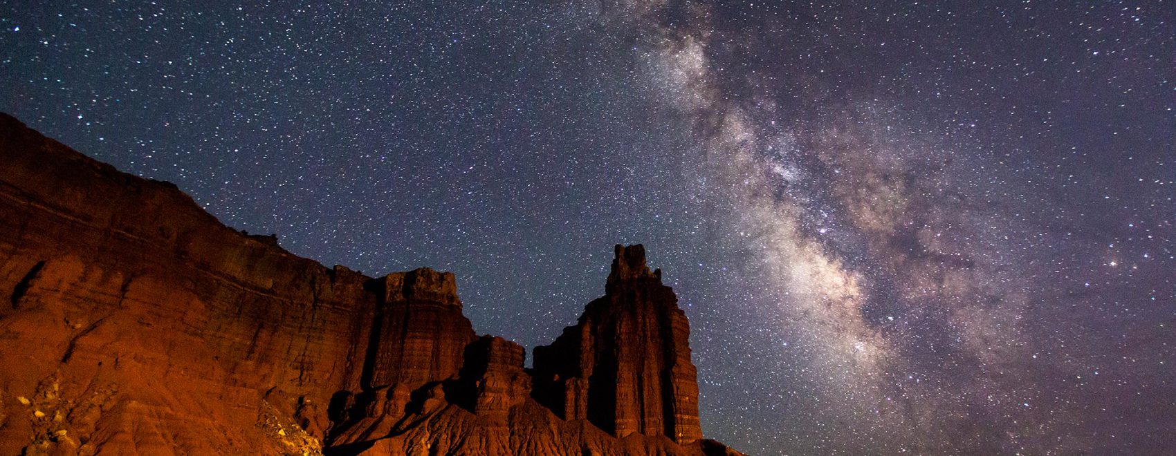 Milky Way over Chimney Rock | NPS Photo by Jacob W. Frank