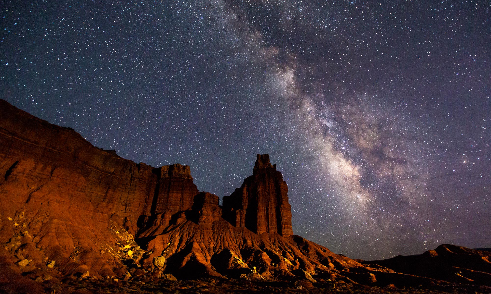 Milky Way over Chimney Rock | NPS Photo by Jacob W. Frank