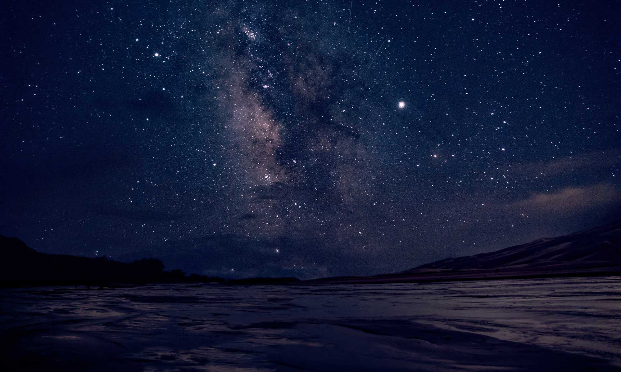 Milky Way over Medano Creek and Dunes | NPS photo by Patrick Myers