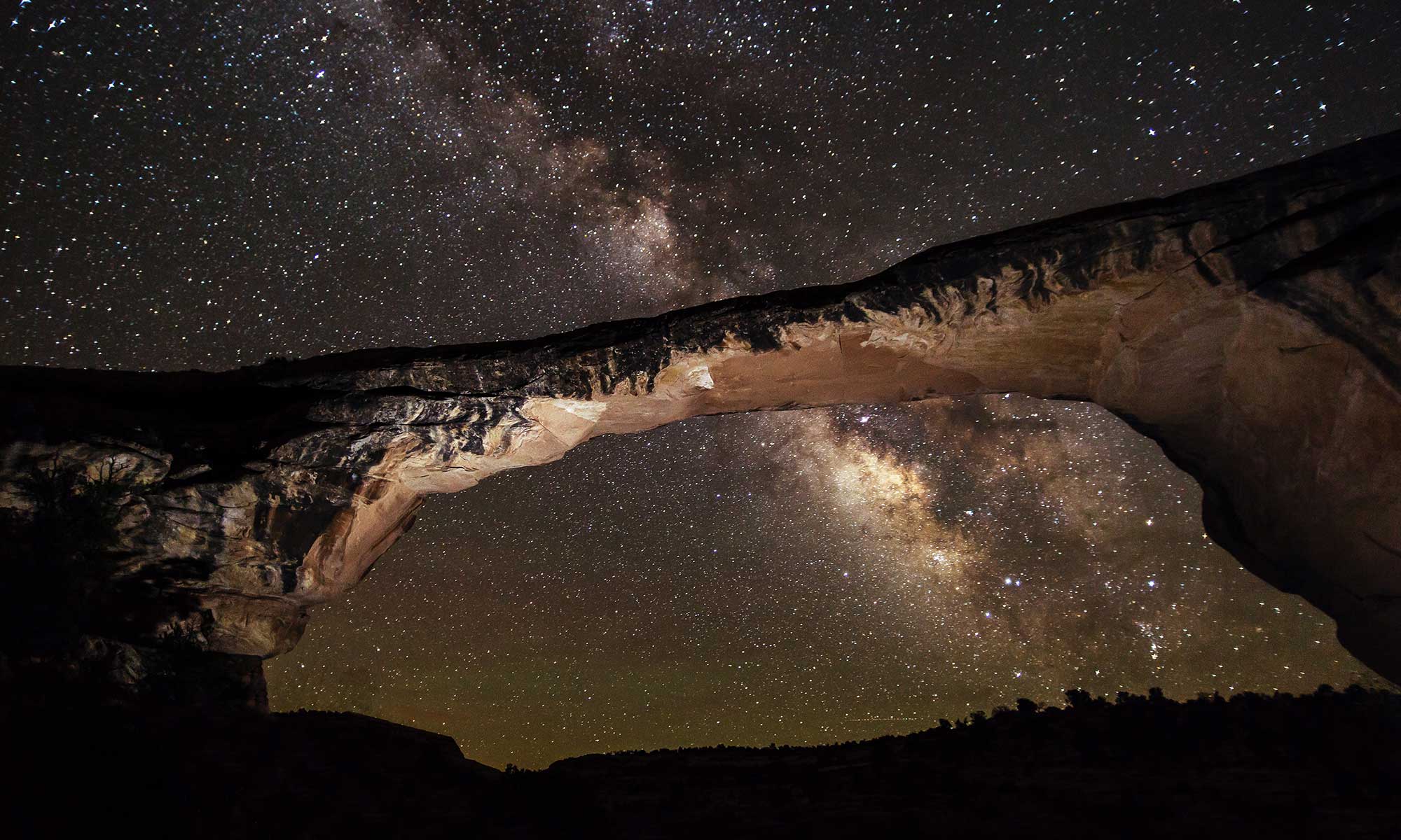 Night sky at Owachomo Bridge | NPS Photo by Jacob W. Frank