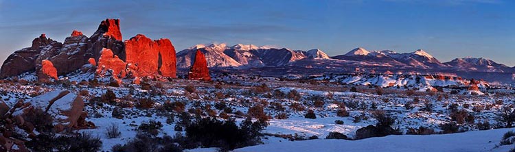 Arches National Park Winter Panorama