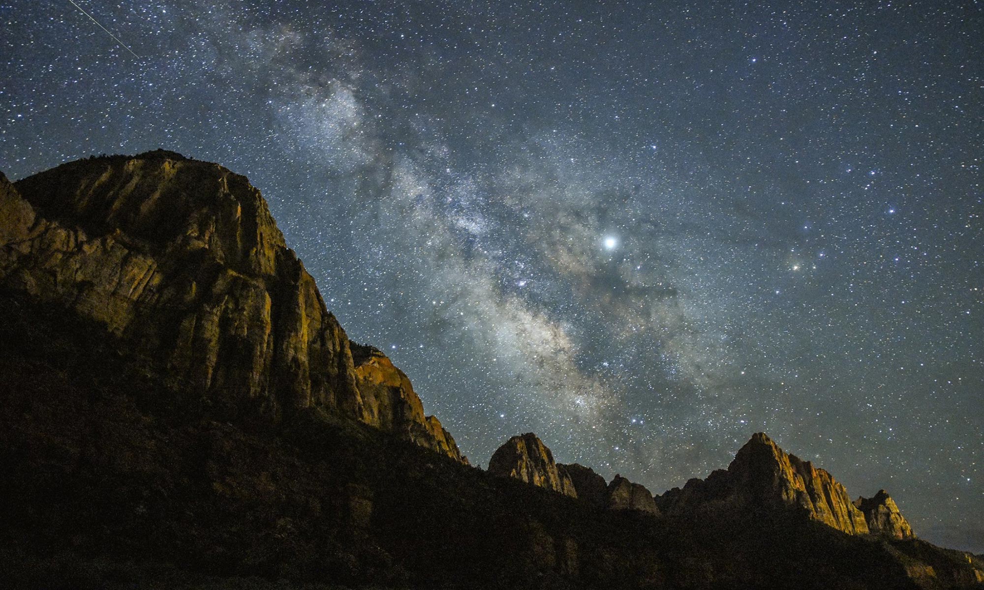 Jupiter brightens the night sky | NPS Photo by Avery Sloss